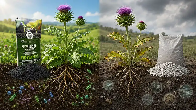 Comparing-specialised-organic-fertiliser-with-chemical-fertiliser-for-Silybum-marianum
